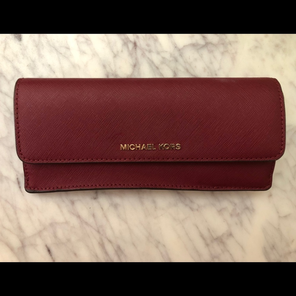 Maroon Michael Kors wallet